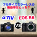 【本命フルサイズミラーレス】『α7IV』と『EOS R6』【ミラーレスの新基準はどっち？】